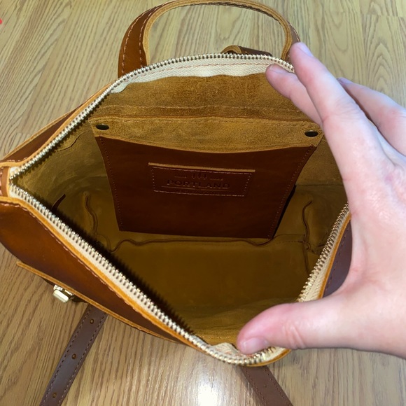 Honey Leather Tote Backpack Portland Leather Goods - Picture 8 of 10